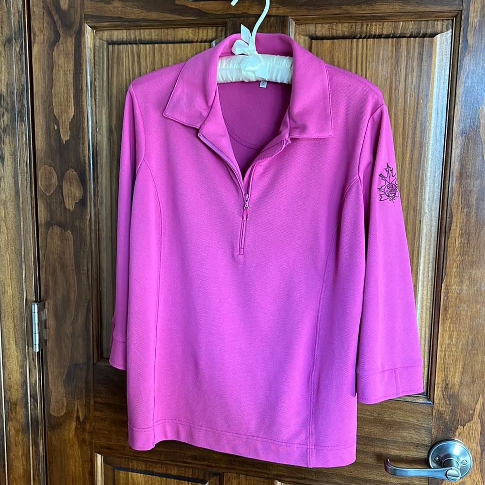3/4 sleeve golf polo